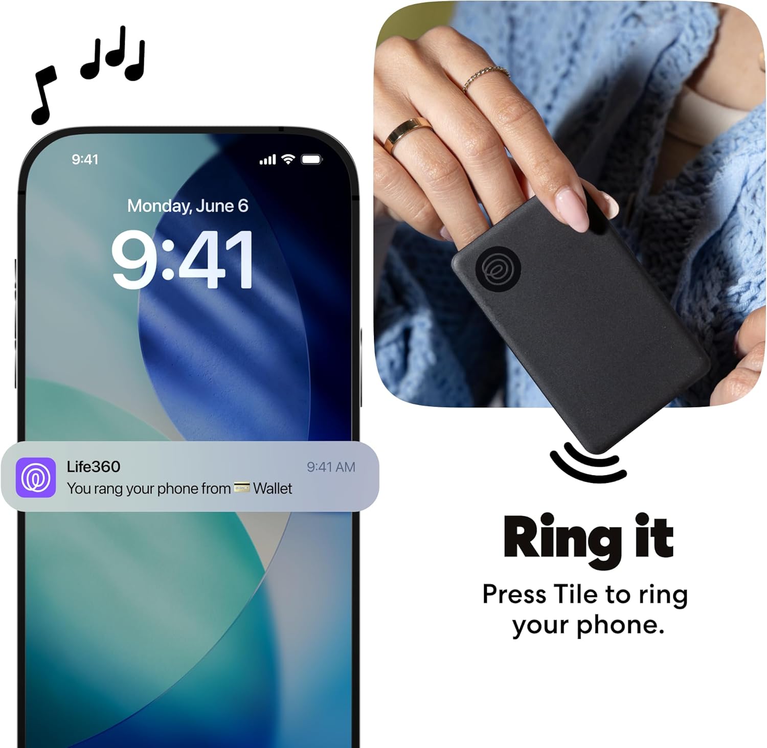 Tile by Life360 Starter Pack - Bluetooth Trackers and Item Finders for Keys, Wallets & More. Both iOS and Android Compatible. Phone Finder. 2-Pack (Black Mate/Slim)