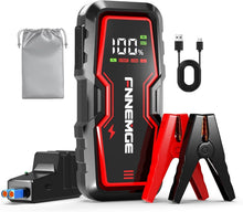 FNNEMGE Car Jump Starter, 4000A Peak 12V Jump Starter Battery Pack(Up to 8.0L Gas & 6.5L Diesel),with USB Charge Output Port,LED Light,HD Large Screen.